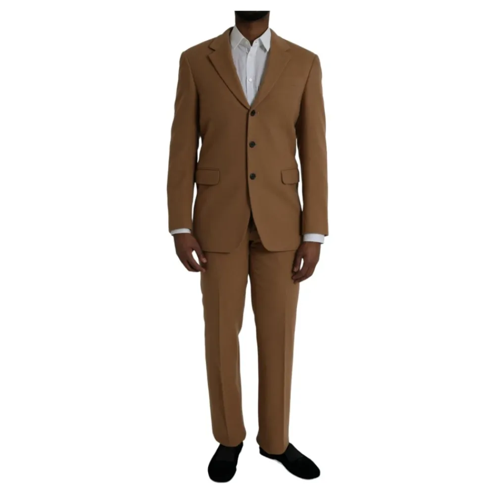 Heren Prada Camel Wool Two-Button Suit