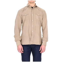 Heren Barba Camicia in velluto duemila righe modello texano