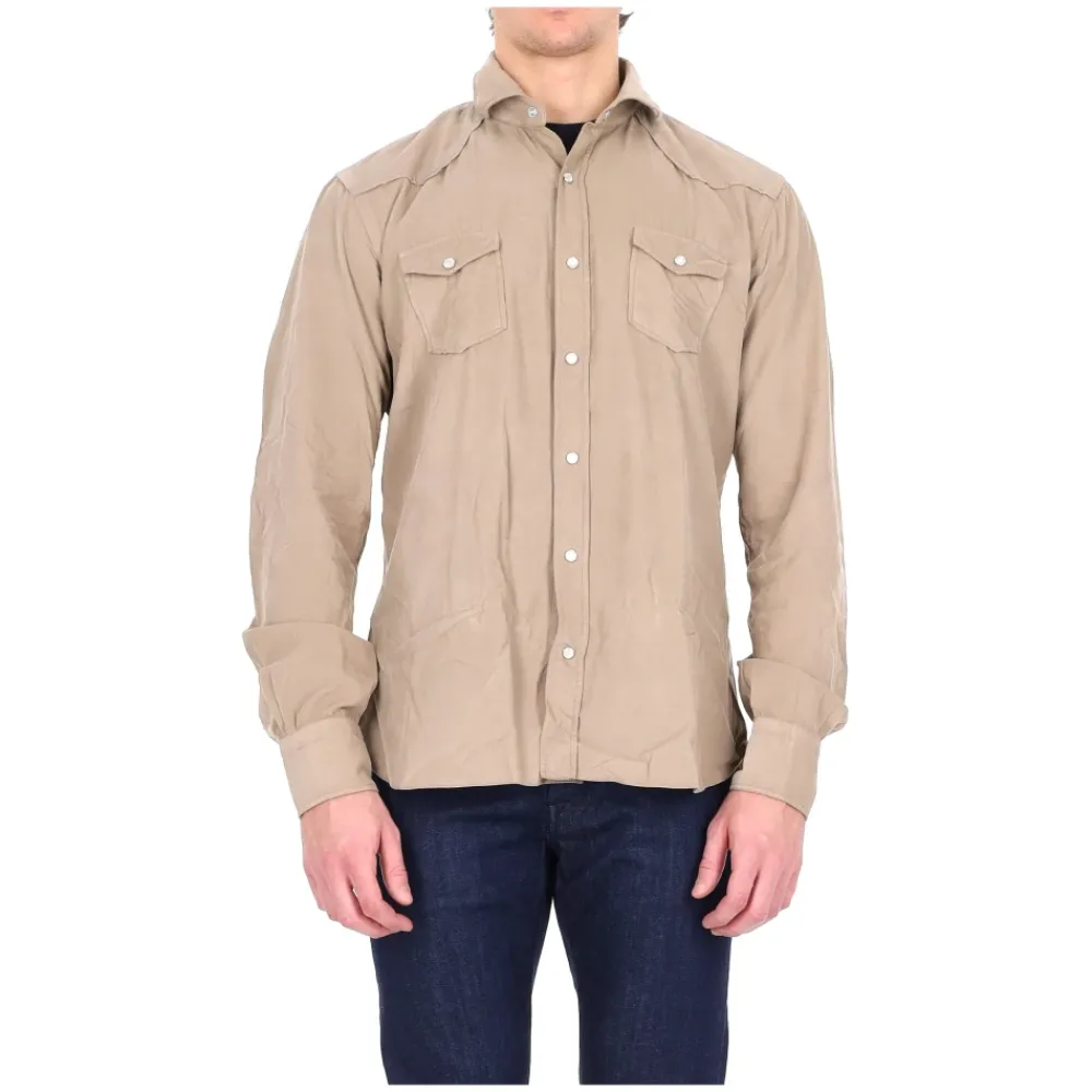 Heren Barba Camicia in velluto duemila righe modello texano