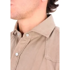 Heren Barba Camicia in velluto duemila righe modello texano