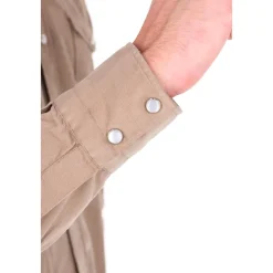 Heren Barba Camicia in velluto duemila righe modello texano