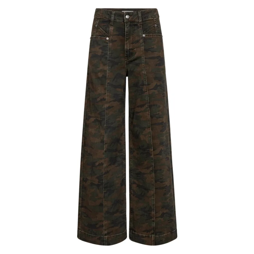 DAMES Co'Couture Camoucc Denim Wide Jeans met Camouflage