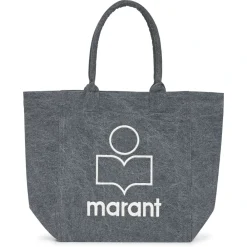 DAMES Isabel Marant Canvas Tote Tas met Geborduurd Logo