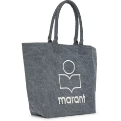 DAMES Isabel Marant Canvas Tote Tas met Geborduurd Logo