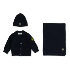 Stone Island Bodysuits & Sets^Cardigan, Sjaal en Muts Set