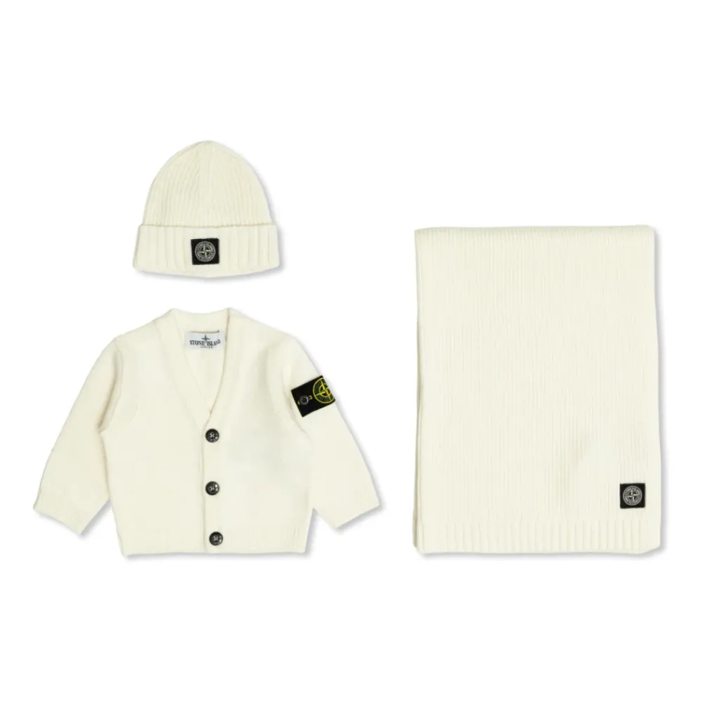 Stone Island Cardigan, Sjaal en Mutsen Set