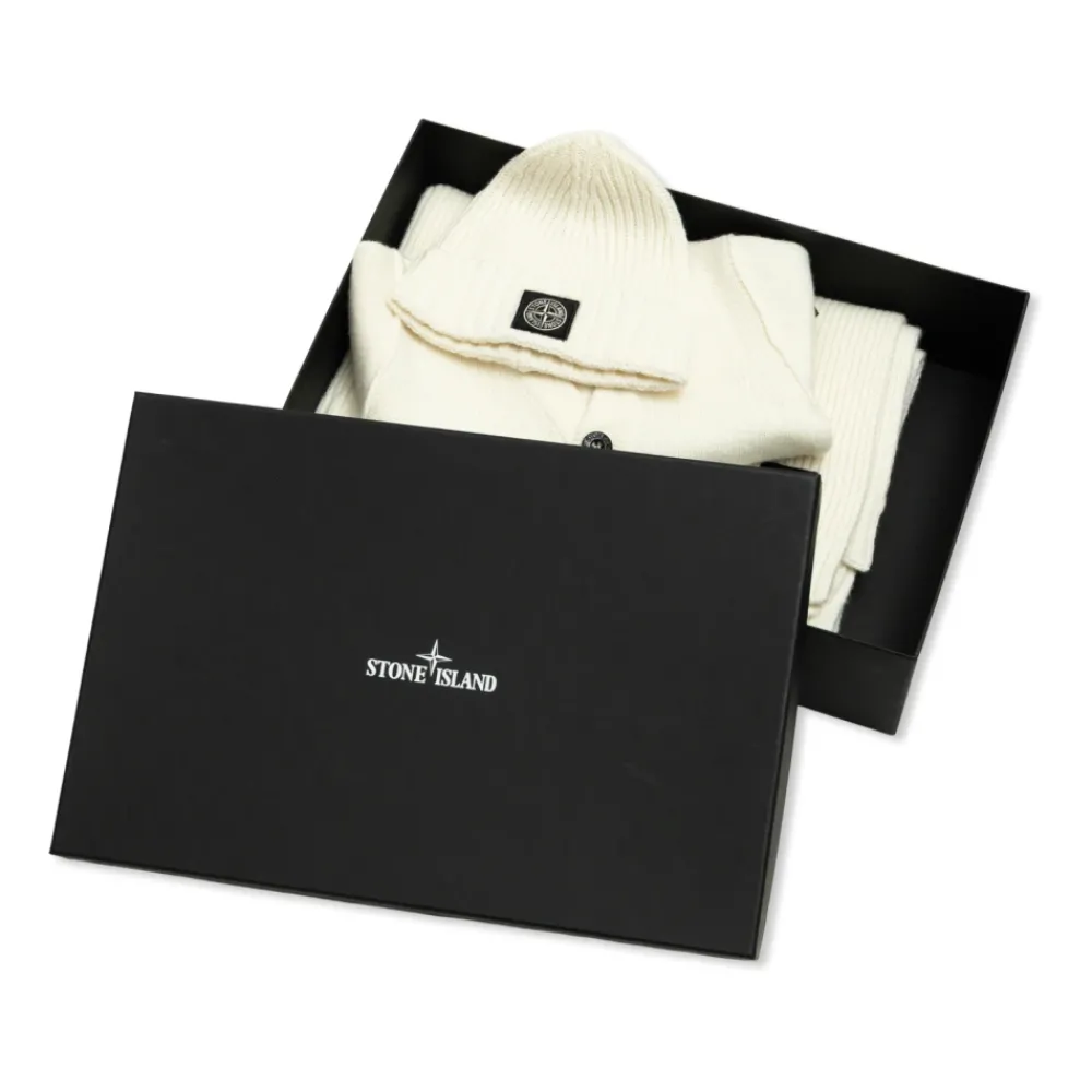 Stone Island Cardigan, Sjaal en Mutsen Set