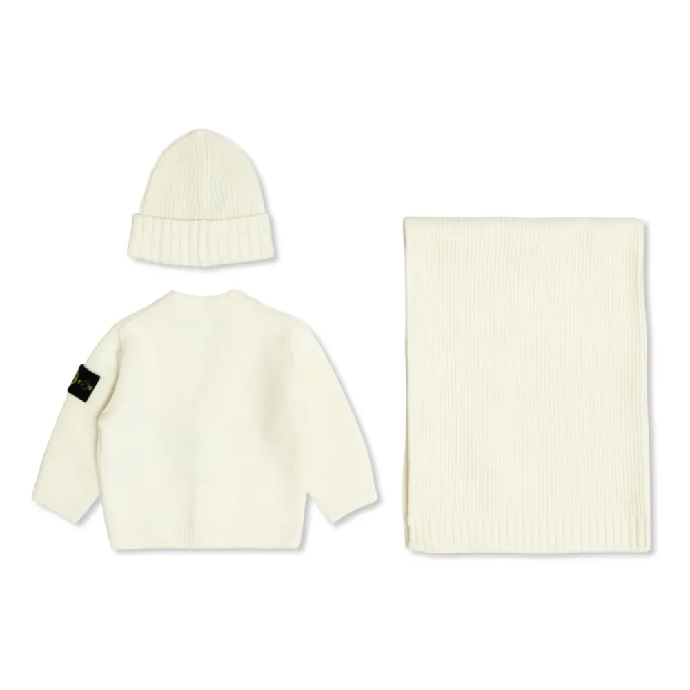 Stone Island Cardigan, Sjaal en Mutsen Set