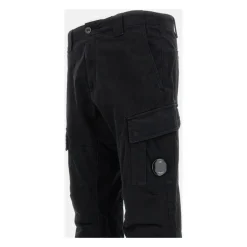 Heren C.P. Company Broeken^Cargo Pant in Stretch Satijn