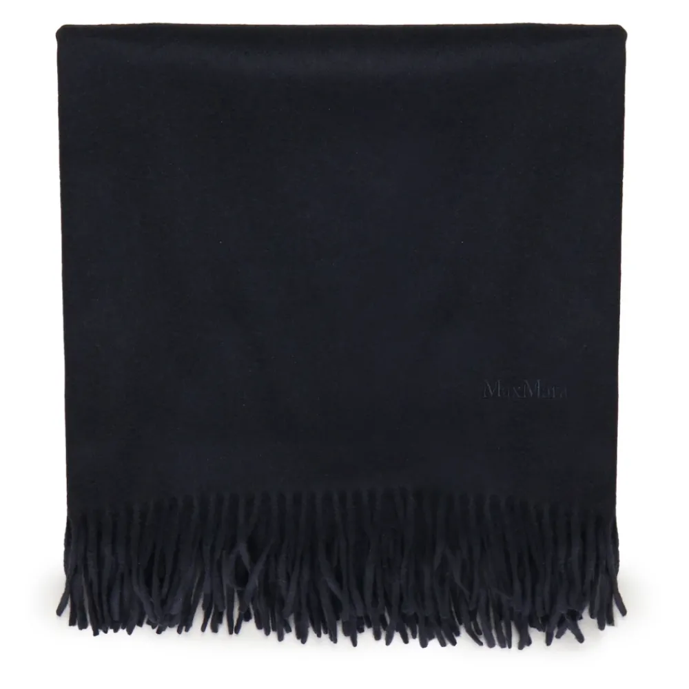 DAMES Max Mara Sjaals^Cashmere Winter Sjaal met Logo Borduurwerk