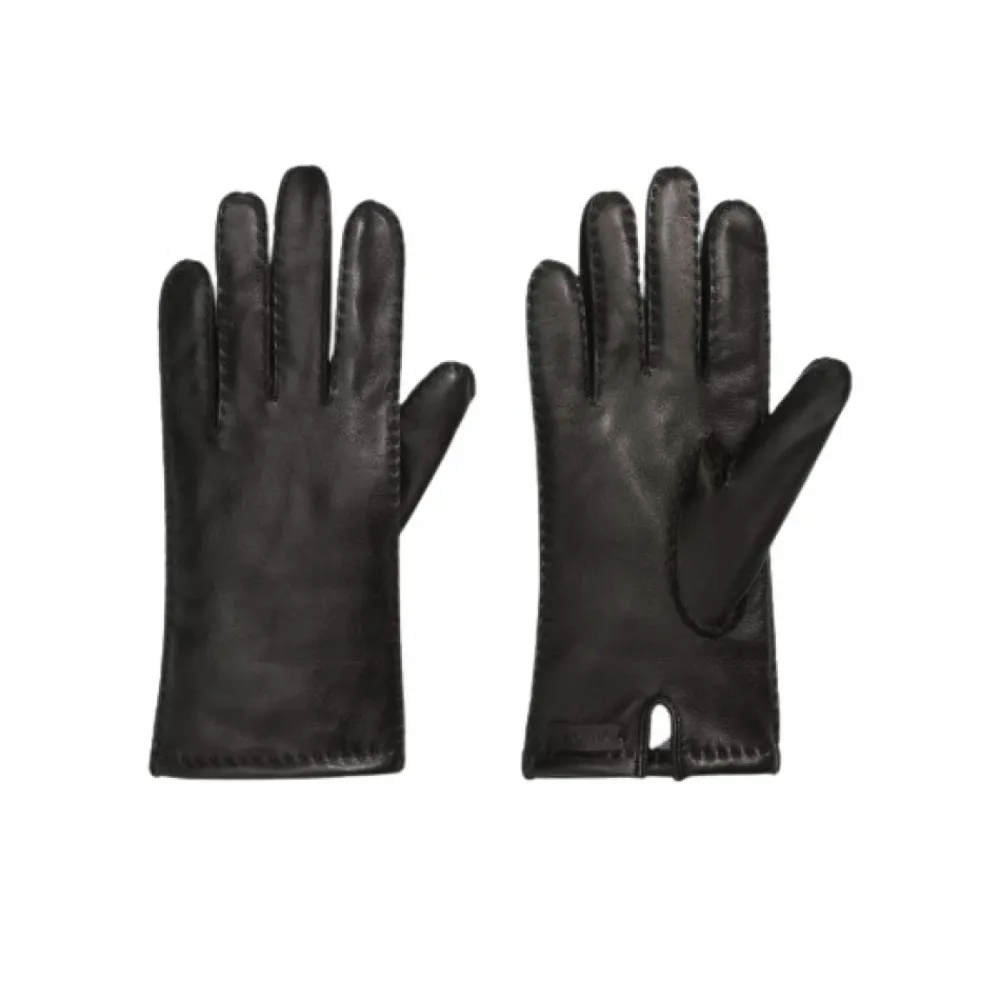 DAMES Vince Handschoenen^Cashmere-Gevoerde Leren Autorijhandschoen