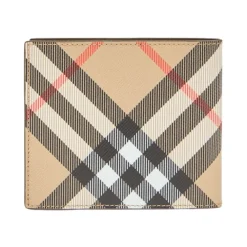 Heren Burberry Portefeuilles^Check Bi-Fold Portemonnee