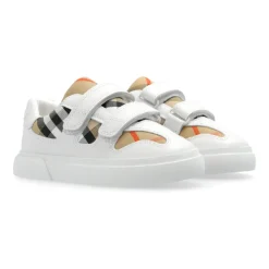 Burberry Sneakers^Check en leren sneakers