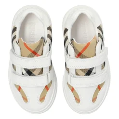 Burberry Sneakers^Check en leren sneakers