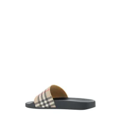 Heren Burberry Check Pattern Slides