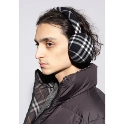 Heren Burberry Check Wool Cashmere Oorwarmers