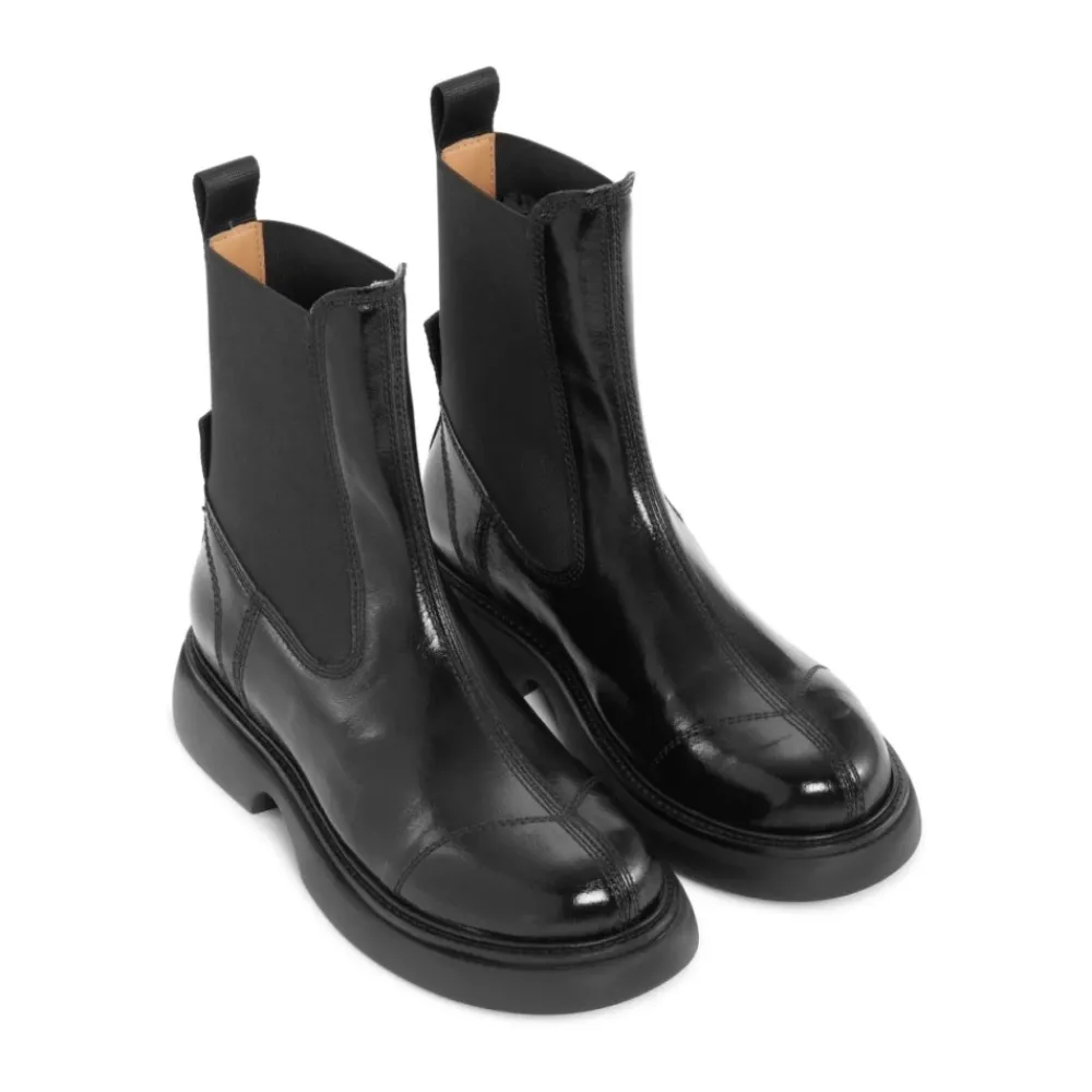 DAMES Ganni Chelseaboots^Chelsea Enkellaarzen van Gerecycled Polyester