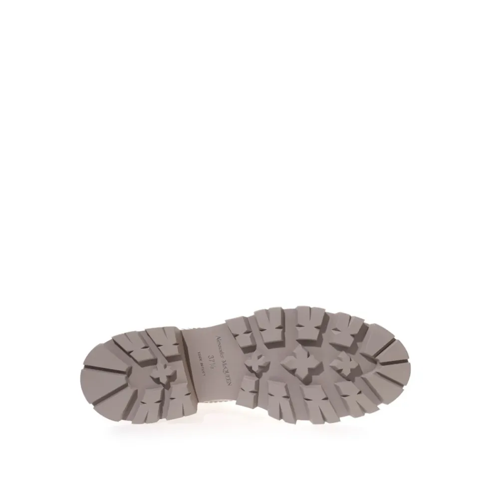 DAMES Alexander McQueen Chelseaboots^Chelsea Geborsteld Leren Enkellaarzen