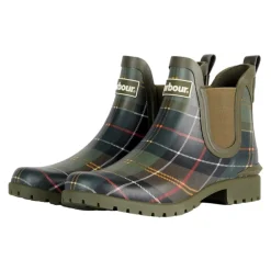 DAMES Barbour Chelsea-stijl laarzen in klassiek tartan