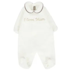 Little Bear Jumpsuits^Chenille Romper met Peter Pan-kraag