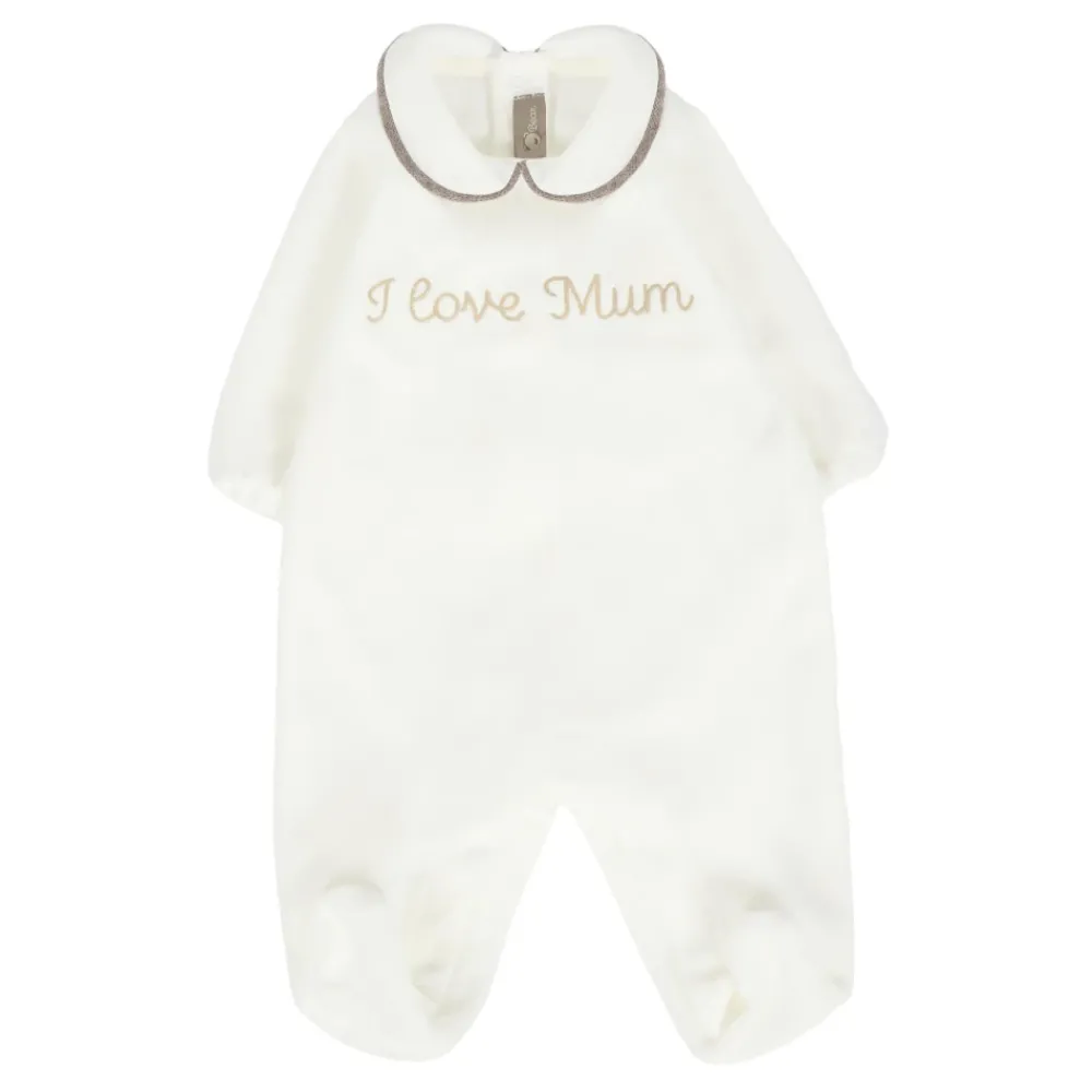 Little Bear Jumpsuits^Chenille Romper met Peter Pan-kraag