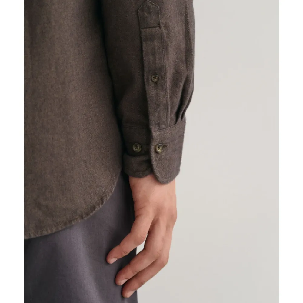 Heren Gant Chevron Flanellen Overhemd