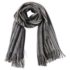 Heren Missoni Sjaals^Chevron Sjaal met Franjes