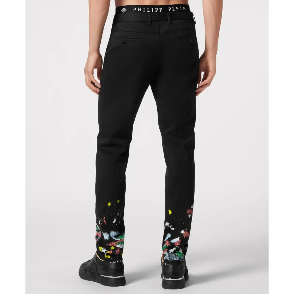 Heren Philipp Plein Chinos Broek Druipend
