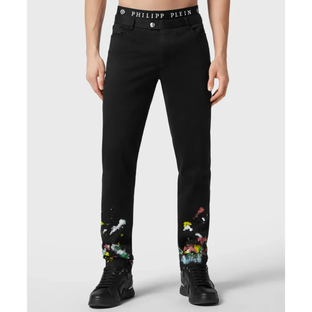 Heren Philipp Plein Chinos Broek Druipend