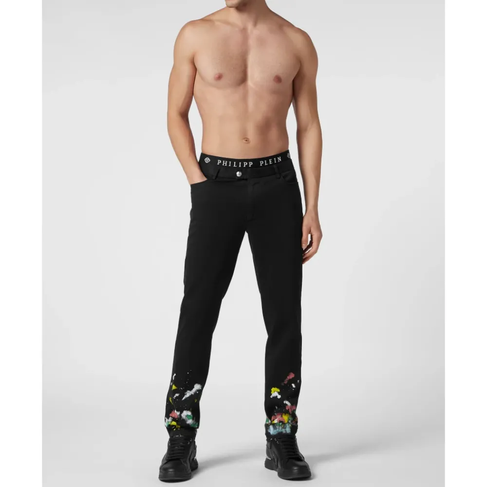 Heren Philipp Plein Chinos Broek Druipend