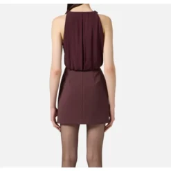 DAMES Elisabetta Franchi Jurken^Chique Crepe Jurk met Charms