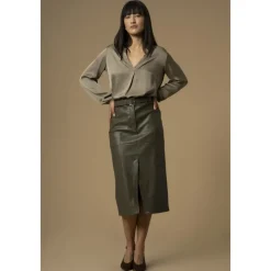 DAMES Kocca Rokken^Chique leren look potloodrok