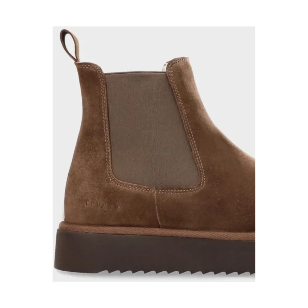 DAMES Copenhagen Studios Chelseaboots^Chocolade Leren Laarzen met Zachte Voering