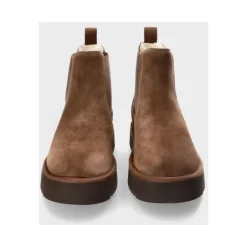 DAMES Copenhagen Studios Chelseaboots^Chocolade Leren Laarzen met Zachte Voering