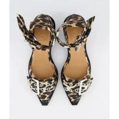 DAMES Ganni Chunky Buckle Open Cut Sandalen