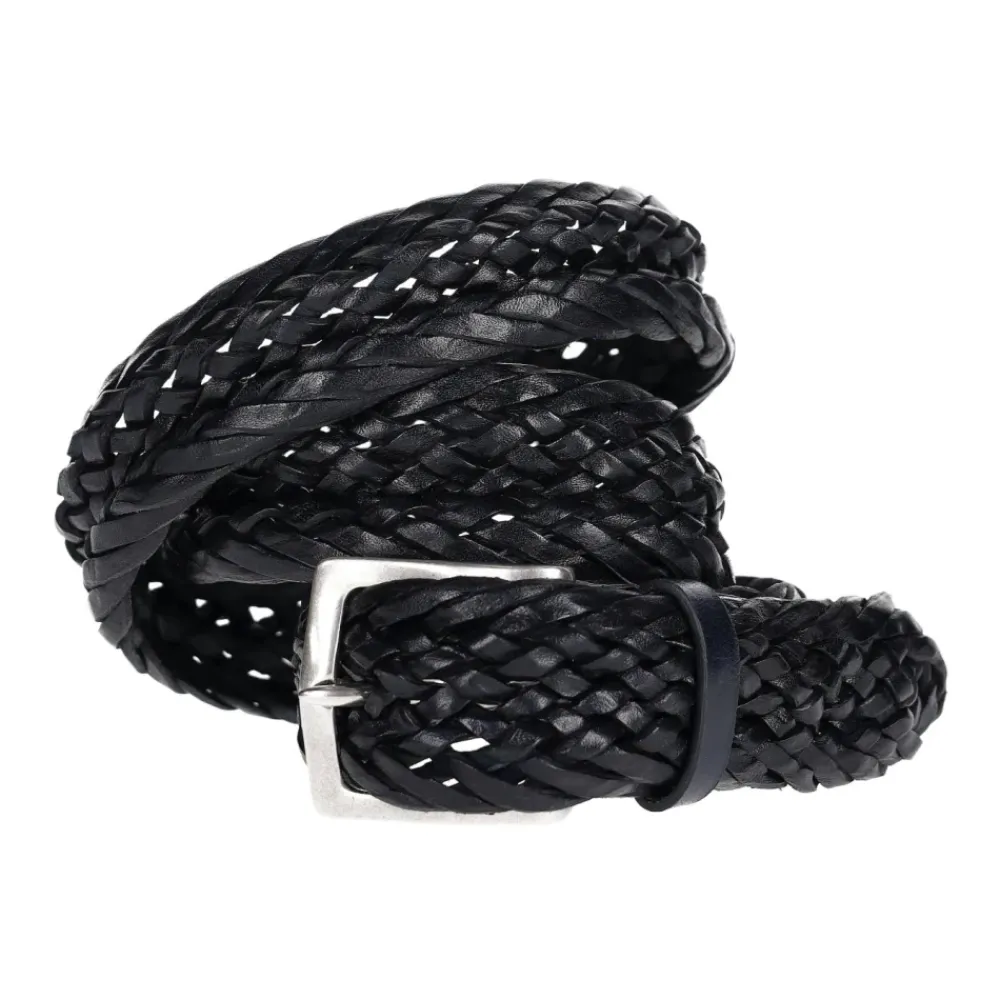 Heren Orciani Riemen^Cintura in pelle intrecciata tubolare