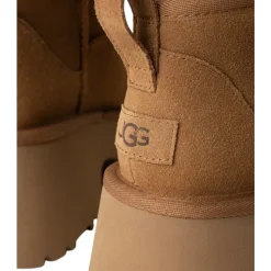 DAMES UGG Classic Ultra Mini New Heights Laarzen Chestnut