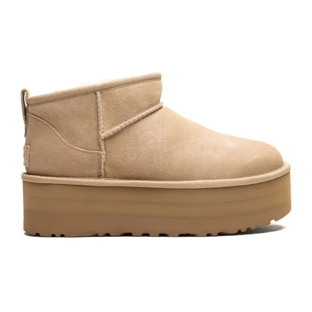DAMES UGG Laarzen^Classic Ultra Mini Platform Laarzen Sand