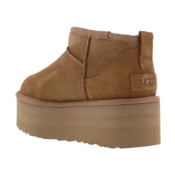 DAMES UGG Classic Ultra Mini Platform Boots Chestnut