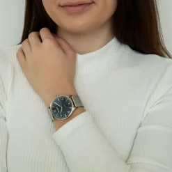 DAMES THOMAS SABO Code TS Zwart Zilver Horloge