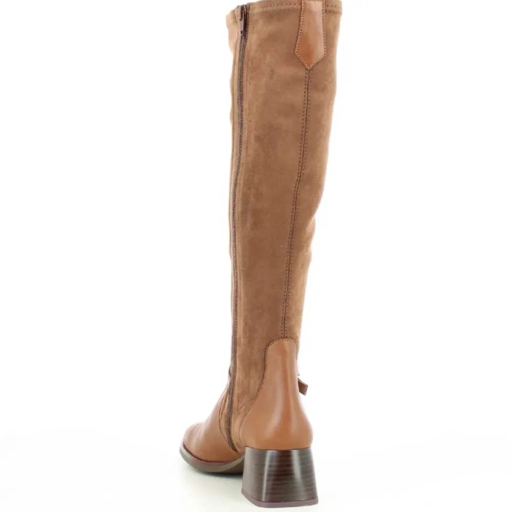 DAMES Hispanitas Enkellaarsjes^Cognac Milan Damesschoenen