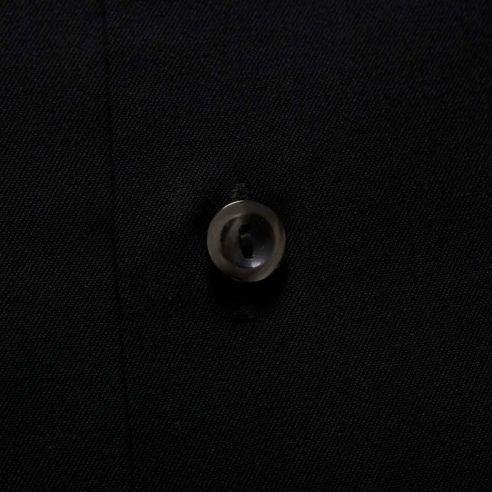 Heren Eton Overhemden^Contemporary Black Signature Twill Shirt