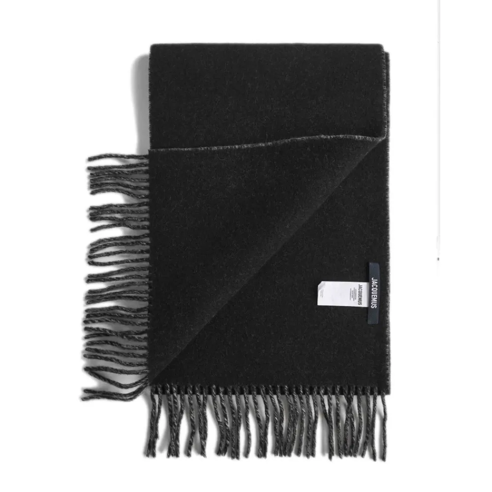 Heren Jacquemus Sjaals^Contrasterende Cirkel en Vierkant Kunst Sjaal