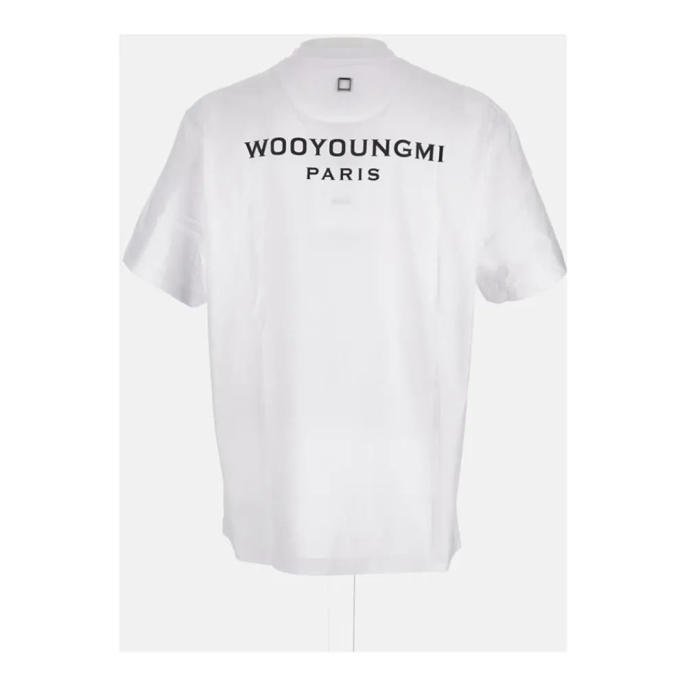 Heren WOOYOUNGMI Cotton Back Logo T-Shirt