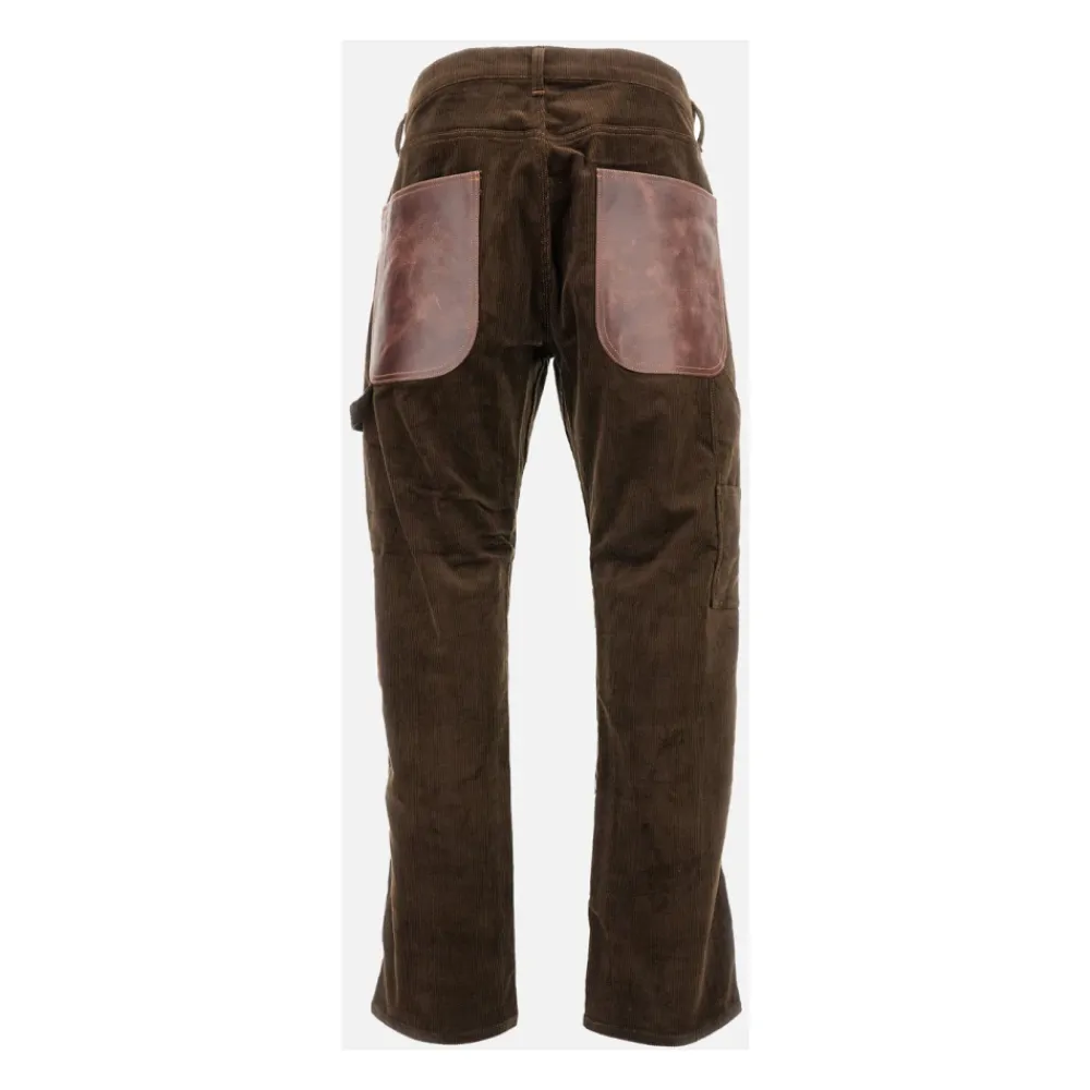 Heren Junya Watanabe Cotton Corduroy Leather Trousers