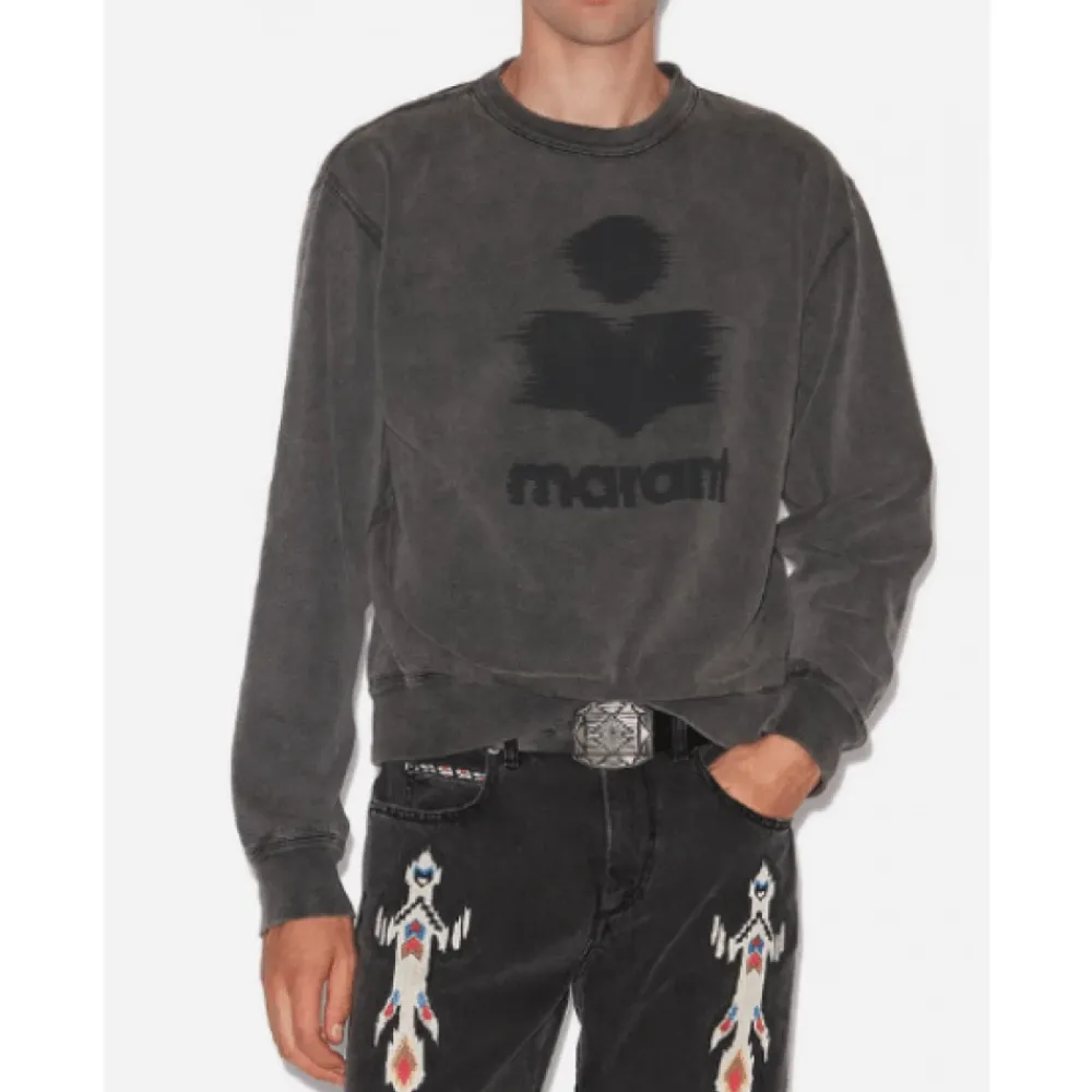 Heren Isabel Marant Truien & Vesten^Cotton Logo Sweatshirt