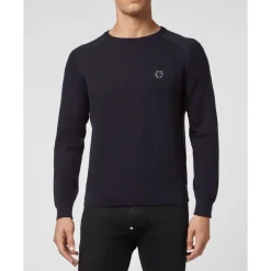 Heren Philipp Plein Truien & Vesten^Cotton Pullover Ronde Hals LS