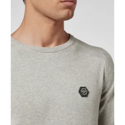 Heren Philipp Plein Truien & Vesten^Cotton Pullover Round Neck LS