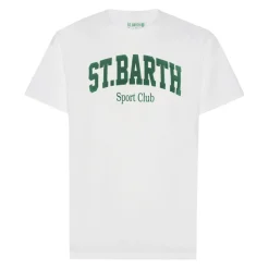 Heren MC2 Saint Barth Shirts^Cotton T-shirt met logo-opdruk