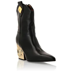 DAMES Philipp Plein Cowboy Mid-Heel Laarzen Gothic Plein